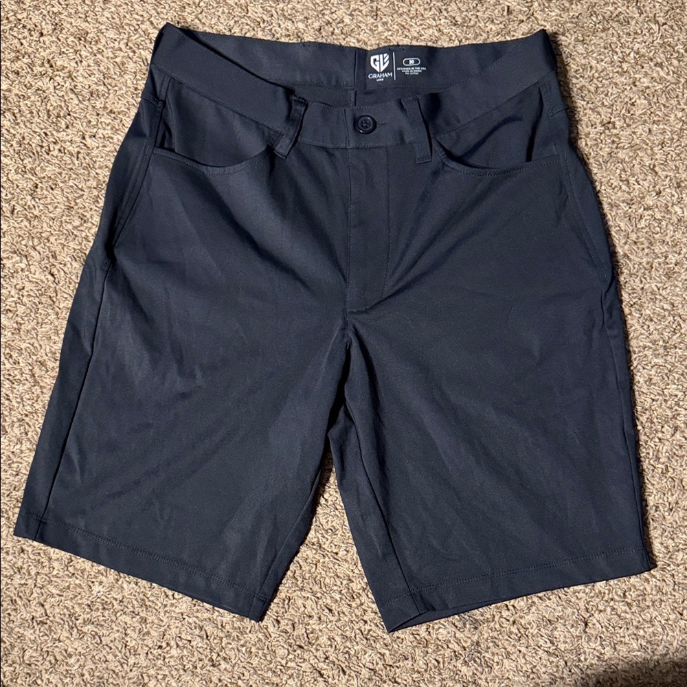 Graham Luxe Men’s Golf Shorts Size 30 | Black Performance Stretch